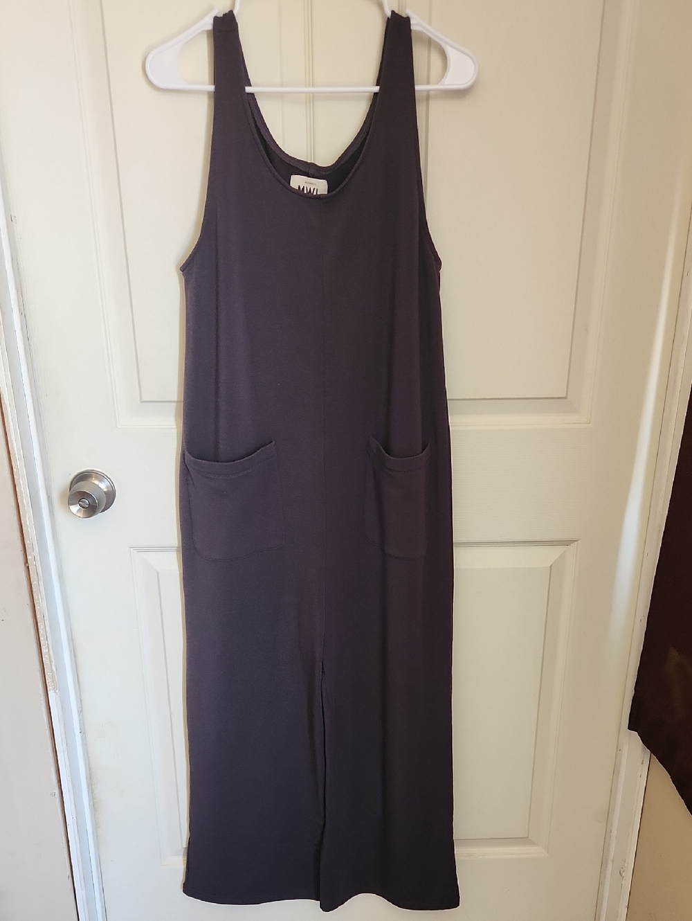 Madewell Gray Sleeveless Jumpsuit with Pockets